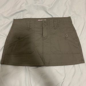 Green Low-Rise Cargo Skirt